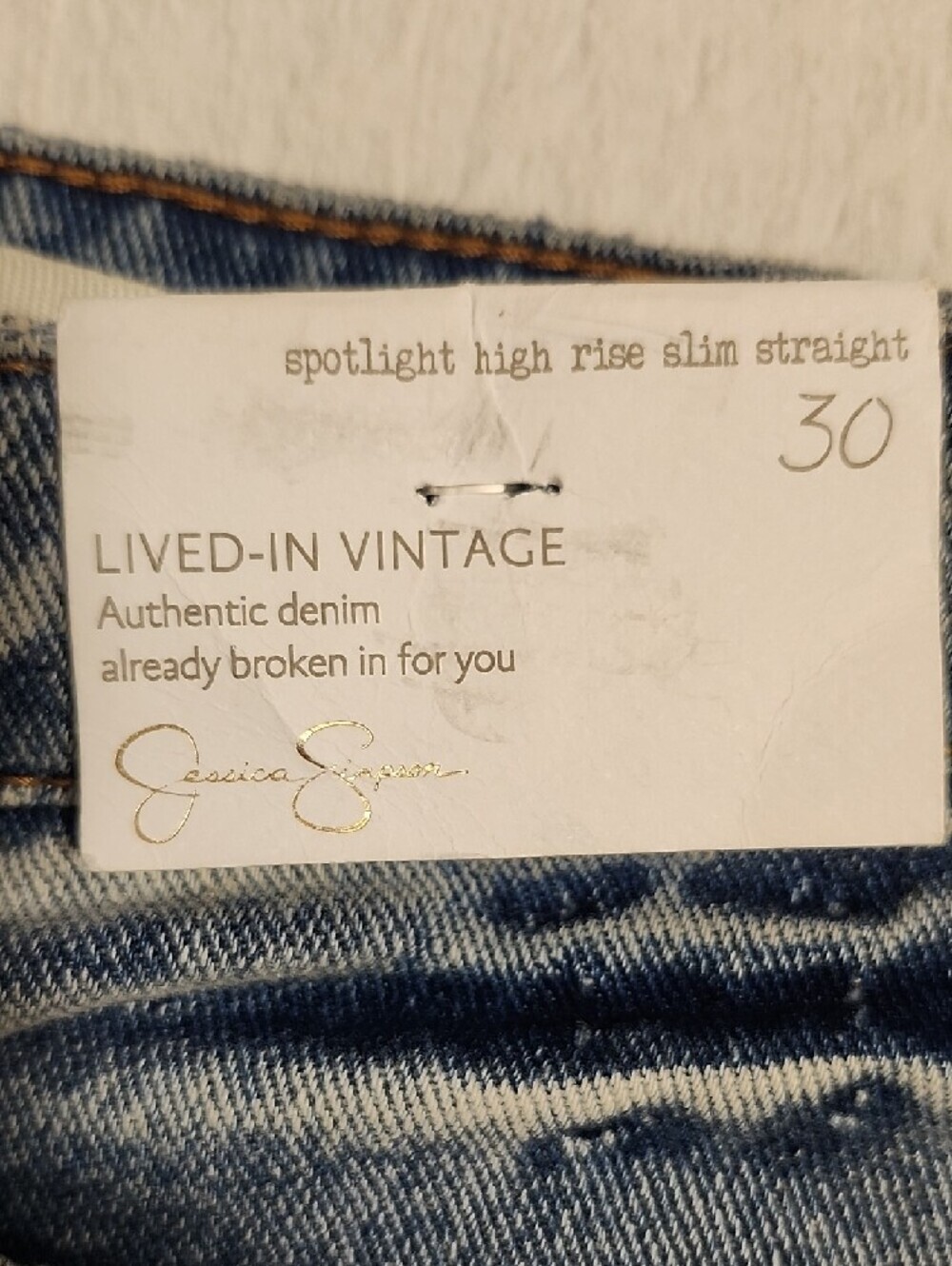 Jessica Simpson Light Washed Distressed Boyfriend Jeans - Picture 3 of 15